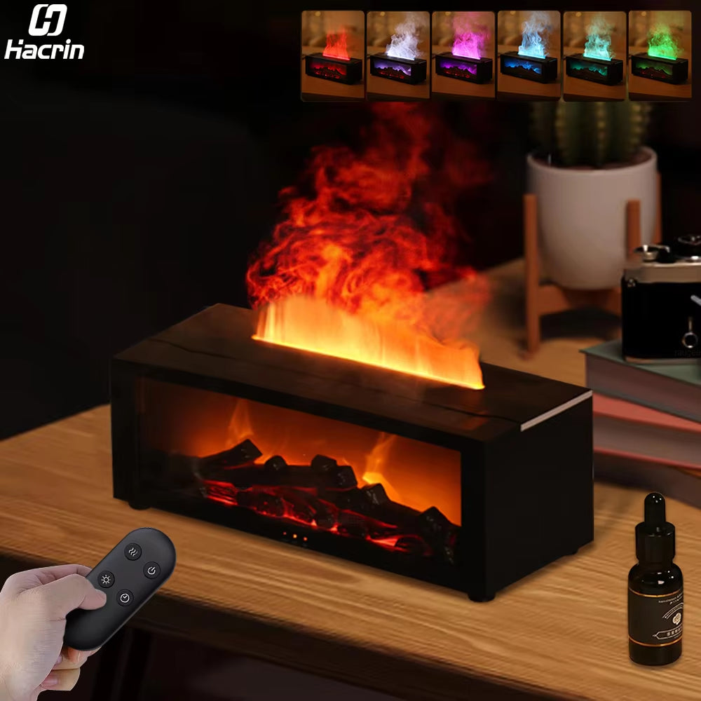 Plamenový aroma difuzér – designový zvlhčovač s efektem ohně