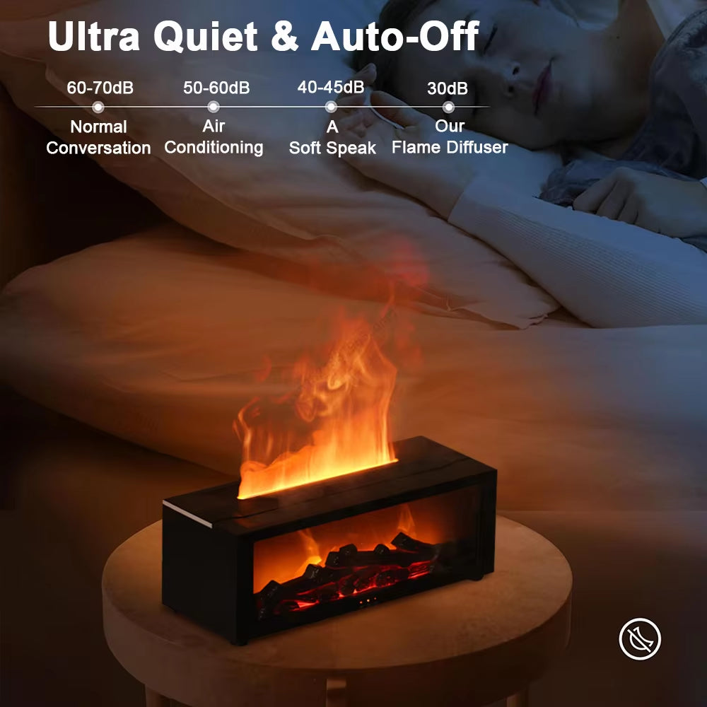 Plamenový aroma difuzér – designový zvlhčovač s efektem ohně