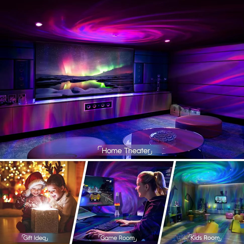 Projektor Galaxy RGB – barevná lampa s hvězdami a mlhovinou