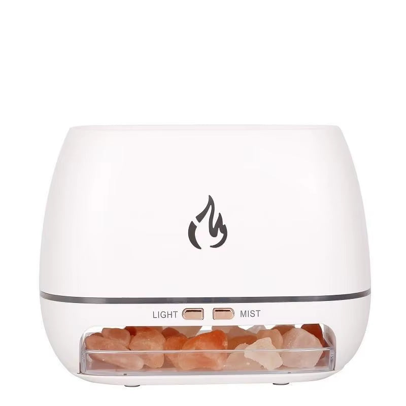 Himalájská solná lampa s aroma difuzérem – krystalická relaxační atmosféra