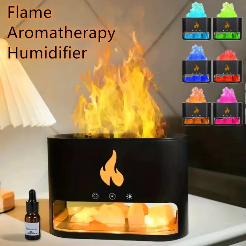 Himalájská solná lampa s aroma difuzérem – krystalická relaxační atmosféra