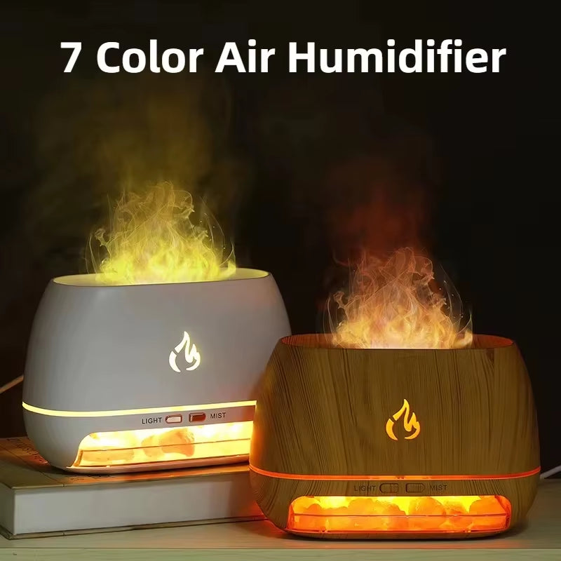 Himalájská solná lampa s aroma difuzérem – krystalická relaxační atmosféra