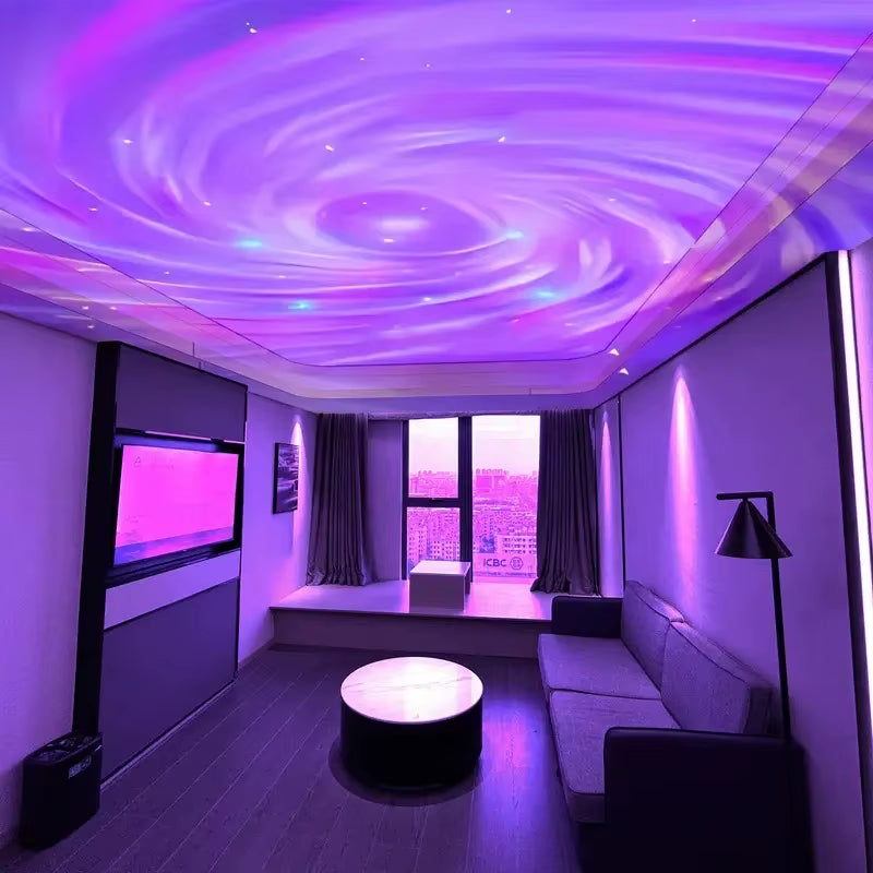 Projektor Galaxy RGB – barevná lampa s hvězdami a mlhovinou