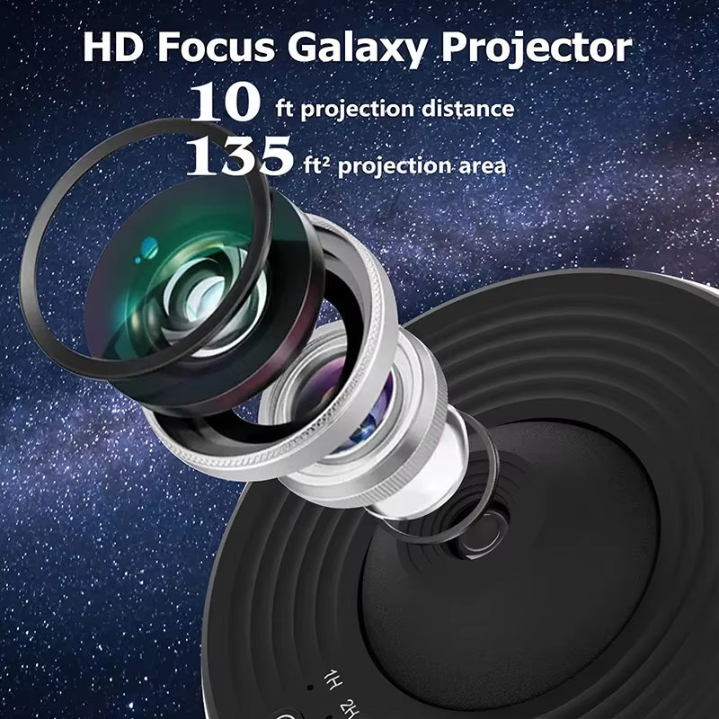 Velký projektor hvězd Galaxy (13") – rotující lampa s planetami a mlhovinou