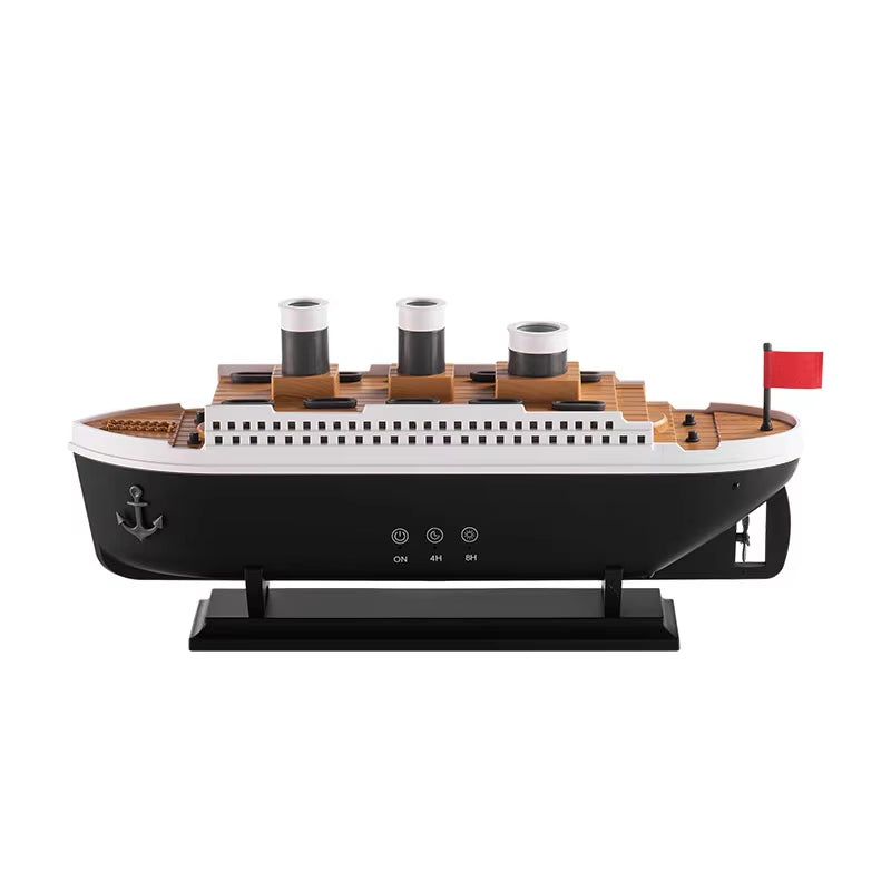 Aroma difuzér „Titanic“ – stylový zvlhčovač vzduchu s efektem páry a LED osvětlením
