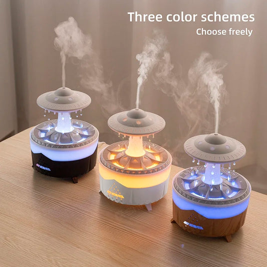 Aroma difuzér „Rain Cloud“ – zvlhčovač ve tvaru UFO s jemným světlem