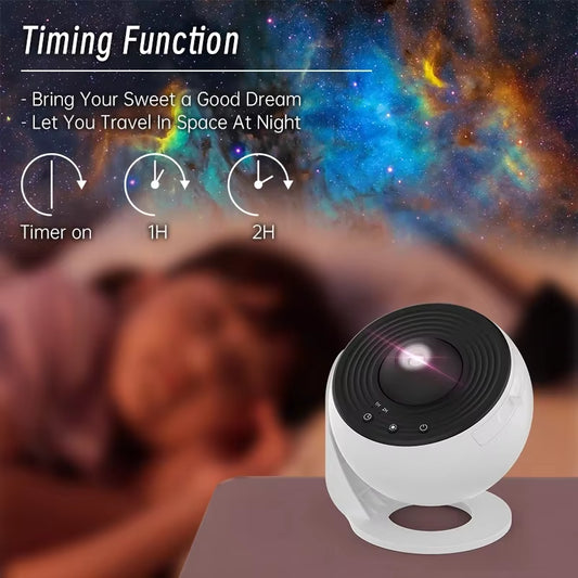 Velký projektor hvězd Galaxy (13") – rotující lampa s planetami a mlhovinou